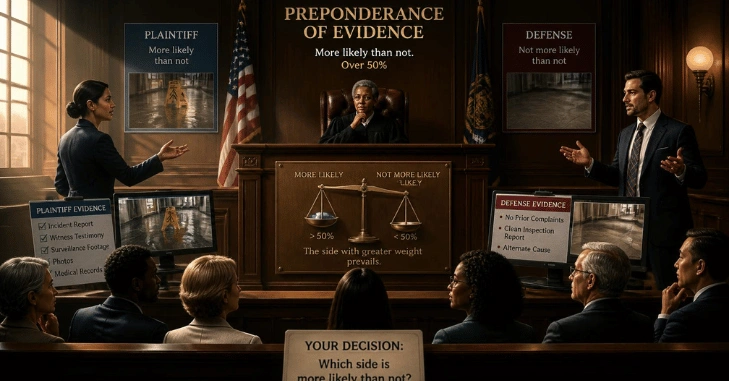 How Preponderance of Evidence Works in a Civil Case