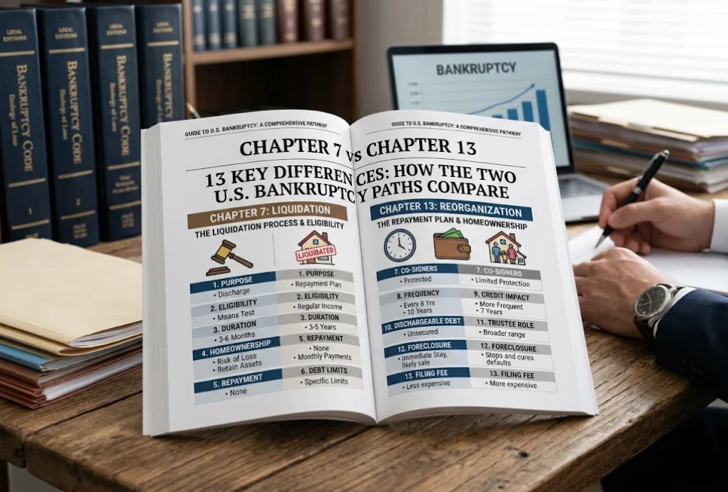 Chapter 7 13 Differences: How the Two U.S. Bankruptcy Paths Compare